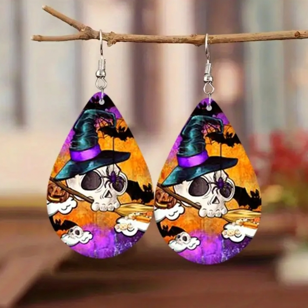 3 for $15 Halloween Witch / Skull Earrings - Picture 1 of 3
